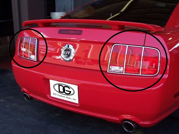 Mustang Chrome Tail Light Bezel