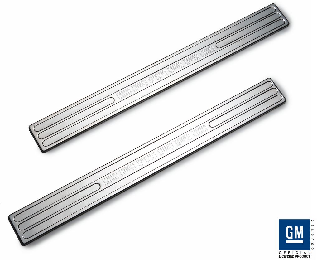 Camaro Chrome Logo Door Sills - Coupe